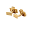 Boutons de manchette Boutons de manchette rectangulaires en or jaune 18 carats 58 Facettes 681/19
