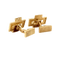 Boutons de manchette Boutons de manchette rectangulaires en or jaune 18 carats 58 Facettes 681/19