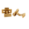 Boutons de manchette Boutons de manchette rectangulaires en or jaune 18 carats 58 Facettes 681/19