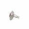 Bague 48 Bague marquise en or blanc 18 carats, rubis et diamants 58 Facettes 11078/15