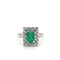 Bague 48 Bague vintage en or blanc 18 carats, émeraude et diamants 58 Facettes 1.0001674/1