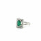 Bague 48 Bague vintage en or blanc 18 carats, émeraude et diamants 58 Facettes 1.0001674/1