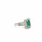 Bague 48 Bague vintage en or blanc 18 carats, émeraude et diamants 58 Facettes 1.0001674/1