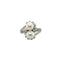 Bague 57 Bague Toi et Moi en or blanc 18 carats, perles de culture et diamants 58 Facettes 1.0001830/3