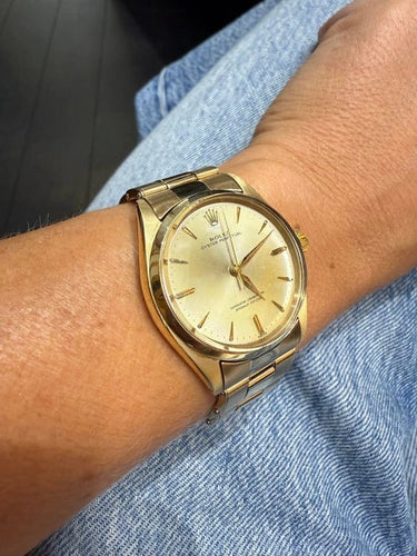 Montre Rolex Oyster Perpetual vintage - Montre en or jaune 14 carats 58 Facettes 1.0002999/1