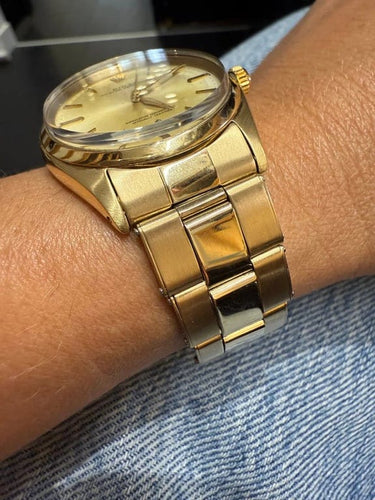 Montre Rolex Oyster Perpetual vintage - Montre en or jaune 14 carats 58 Facettes 1.0002999/1