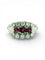 Bague 58 Bague jarretière ancienne en or blanc 14 carats, diamants et rubis 58 Facettes 0