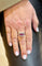 Bague 58 Bague jarretière ancienne en or blanc 14 carats, diamants et rubis 58 Facettes 0
