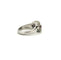 Bague 58 Bague jarretière ancienne en or blanc 14 carats, diamants et rubis 58 Facettes 0