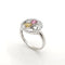 Bague 53 Bague en or blanc 18 carats avec pierres précieuses et diamants 58 Facettes