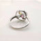 Bague 53 Bague en or blanc 18 carats avec pierres précieuses et diamants 58 Facettes