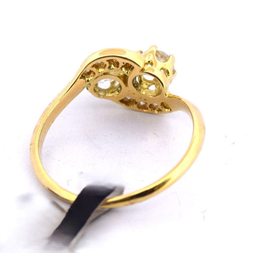 Bague 54 Bague Toi et Moi en or jaune 18 ct avec diamants 58 Facettes AN533 - P17 (00019)