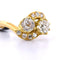 Bague 54 Bague Toi et Moi en or jaune 18 ct avec diamants 58 Facettes AN533 - P17 (00019)