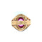 Bague 58 Bague vintage soviétique en or jaune et pierre rose 58 Facettes 003