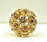 Bague 53 Bague multifleurs en or jaune 18 carats, saphirs, rubis et diamant 58 Facettes AB671