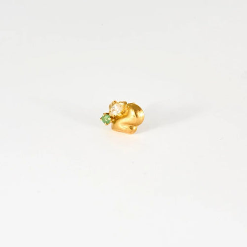 Boucles d'oreilles Puces d’oreilles - Émeraudes en or jaune 18 ct 58 Facettes