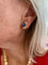 Boucles d'oreilles Boucles d’oreilles demi-lunes - Clous en or jaune 18 carats, saphirs et diamants 58 Facettes BO259