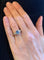Bague 55 Bague topaze ovale et diamants en or gris 18 carats 58 Facettes B391