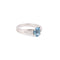 Bague 55 Bague topaze ovale et diamants en or gris 18 carats 58 Facettes B391