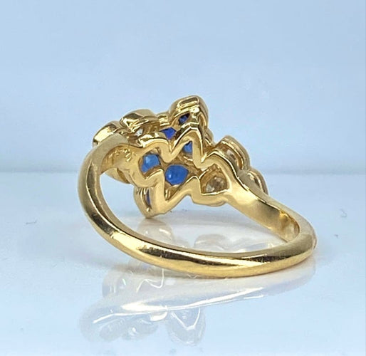 Bague 51 Mauboussin - Bague en or jaune 18 carats, saphirs et diamants 58 Facettes AB670
