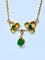 Collier Collier pendentif en or jaune 18 carats et émeraudes 58 Facettes AB675