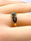 Bague 53 Bague jonc en or jaune 18 carats avec saphir, diamants et émail 58 Facettes AB676