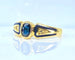 Bague 53 Bague jonc en or jaune 18 carats avec saphir, diamants et émail 58 Facettes AB676