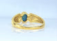 Bague 53 Bague jonc en or jaune 18 carats avec saphir, diamants et émail 58 Facettes AB676
