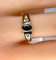 Bague 53 Bague jonc en or jaune 18 carats avec saphir, diamants et émail 58 Facettes AB676