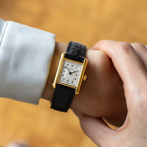 Montre Cartier Tank Must - Montre vermeil à cadran ivoire Breguet quartz 58 Facettes 1