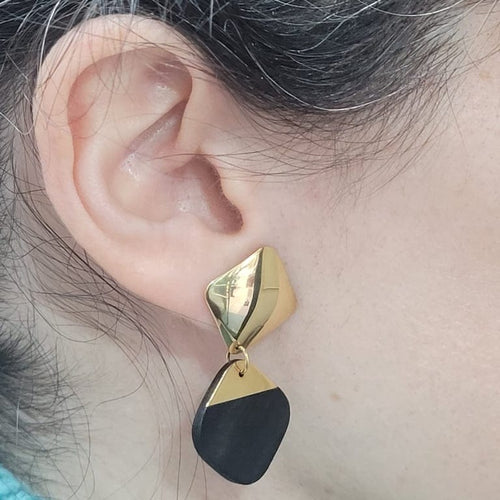 Boucles d'oreilles Boucles d’oreilles - Ébène en or jaune 18k 58 Facettes PE147