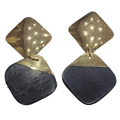 Boucles d'oreilles Boucles d’oreilles - Ébène en or jaune 18k 58 Facettes PE147