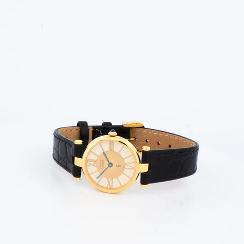 Montre Cartier Must Vendôme - Montre femme SM à cadran romain doré en vermeil 58 Facettes 1