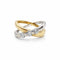 Bague 54 Bague bicolore en or 18 carats et diamants 58 Facettes Bague bicolore en or et diamants