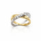 Bague 54 Bague bicolore en or 18 carats et diamants 58 Facettes Bague bicolore en or et diamants
