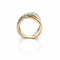 Bague 54 Bague bicolore en or 18 carats et diamants 58 Facettes Bague bicolore en or et diamants
