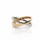 Bague 54 Bague bicolore en or 18 carats et diamants 58 Facettes Bague bicolore en or et diamants