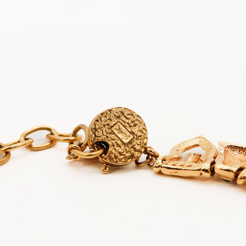 Collier Yves Saint Laurent - Collier Art déco doré à strass 58 Facettes 3252