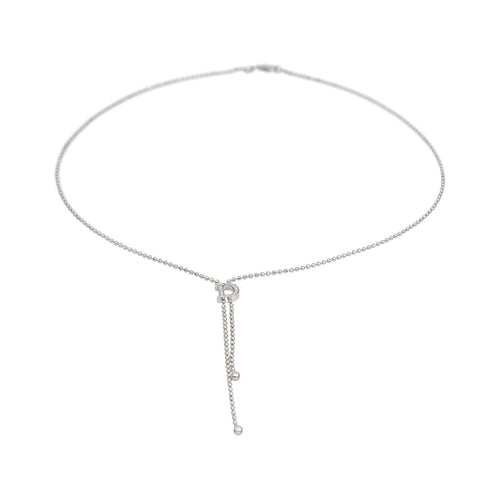 Collier Collier Or blanc Diamant 58 Facettes 4673469RV