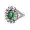 Bague 56 Bague Pompadour Or blanc, Platine Emeraude, Diamant 58 Facettes 4781305RV