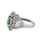 Bague 56 Bague Pompadour Or blanc, Platine Emeraude, Diamant 58 Facettes 4781305RV
