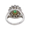 Bague 56 Bague Pompadour Or blanc, Platine Emeraude, Diamant 58 Facettes 4781305RV