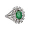 Bague 56 Bague Pompadour Or blanc, Platine Emeraude, Diamant 58 Facettes 4781305RV