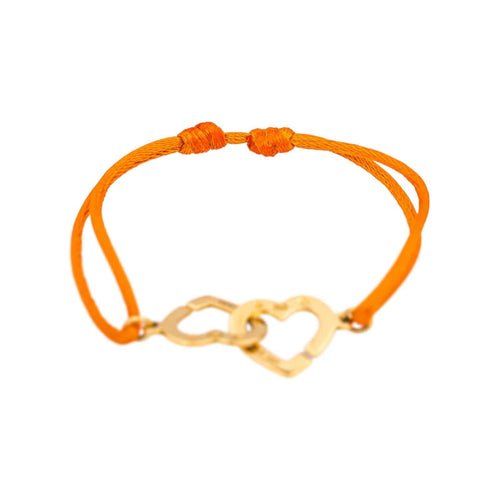Bracelet Dinh van Bracelet Cordon Double Cœur Or jaune 58 Facettes 5032632CN