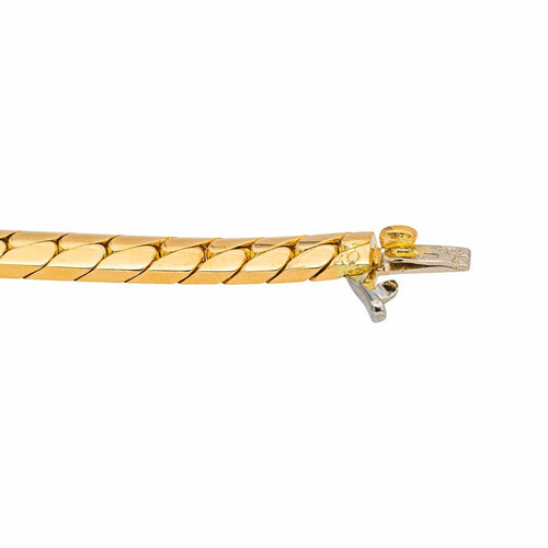 Bracelet Boucheron Bracelet Maille anglaise  Or jaune Emeraude, Diamant 58 Facettes 5054729RV