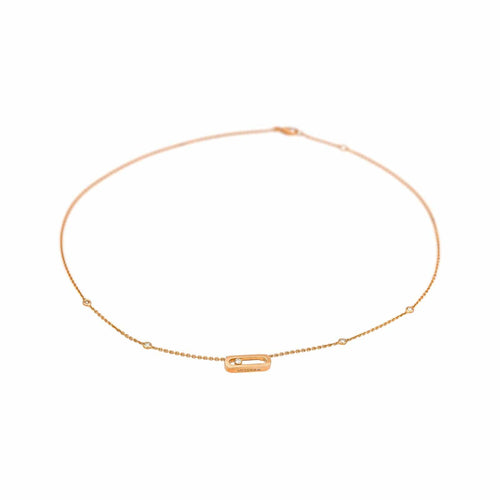 Collier Messika Collier  Move Uno Or rose Diamant 58 Facettes 4815885CN