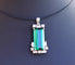 Pendentif Pendentif en or blanc 750 - Tourmaline verte et diamants 58 Facettes