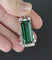 Pendentif Pendentif en or blanc 750 - Tourmaline verte et diamants 58 Facettes