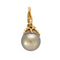 Pendentif Pendentif en or jaune 18 carats et perle baroque grise 58 Facettes
