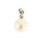 Pendentif Pendentif en or blanc 18 carats avec perle et diamant 58 Facettes